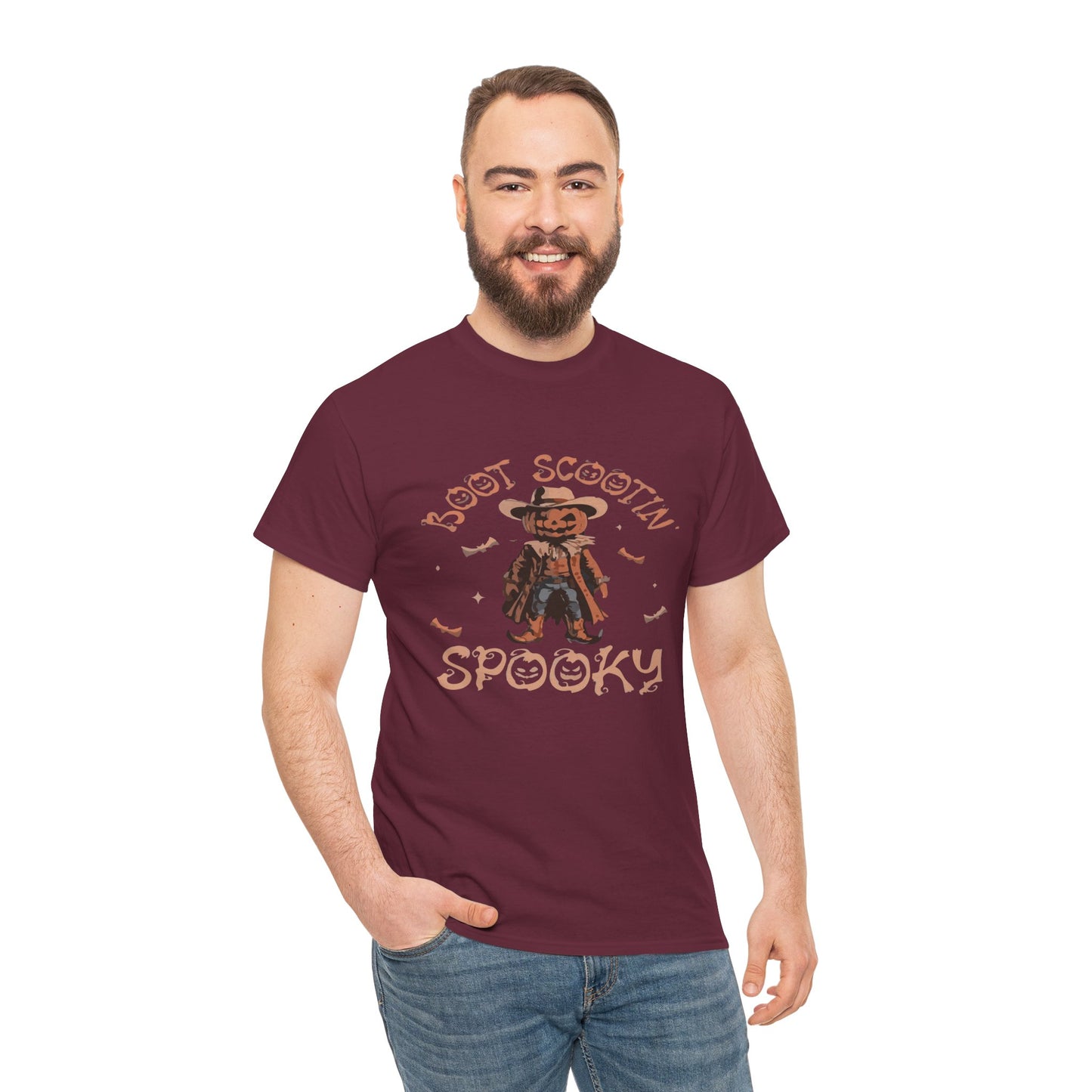 Spooky Cowboy Tee, Unisex Heavy Cotton T-Shirt, Halloween Costume, Fall Fashion, Fun Casual Wear, Gift for Friends, Boot Scootin' [...]