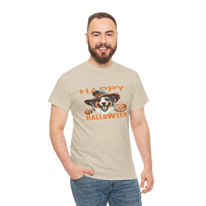 Halloween Dog Graphic Tee, Unisex T-Shirt, Spooky Pet Shirt, Fall Apparel, Trick or Treat Top