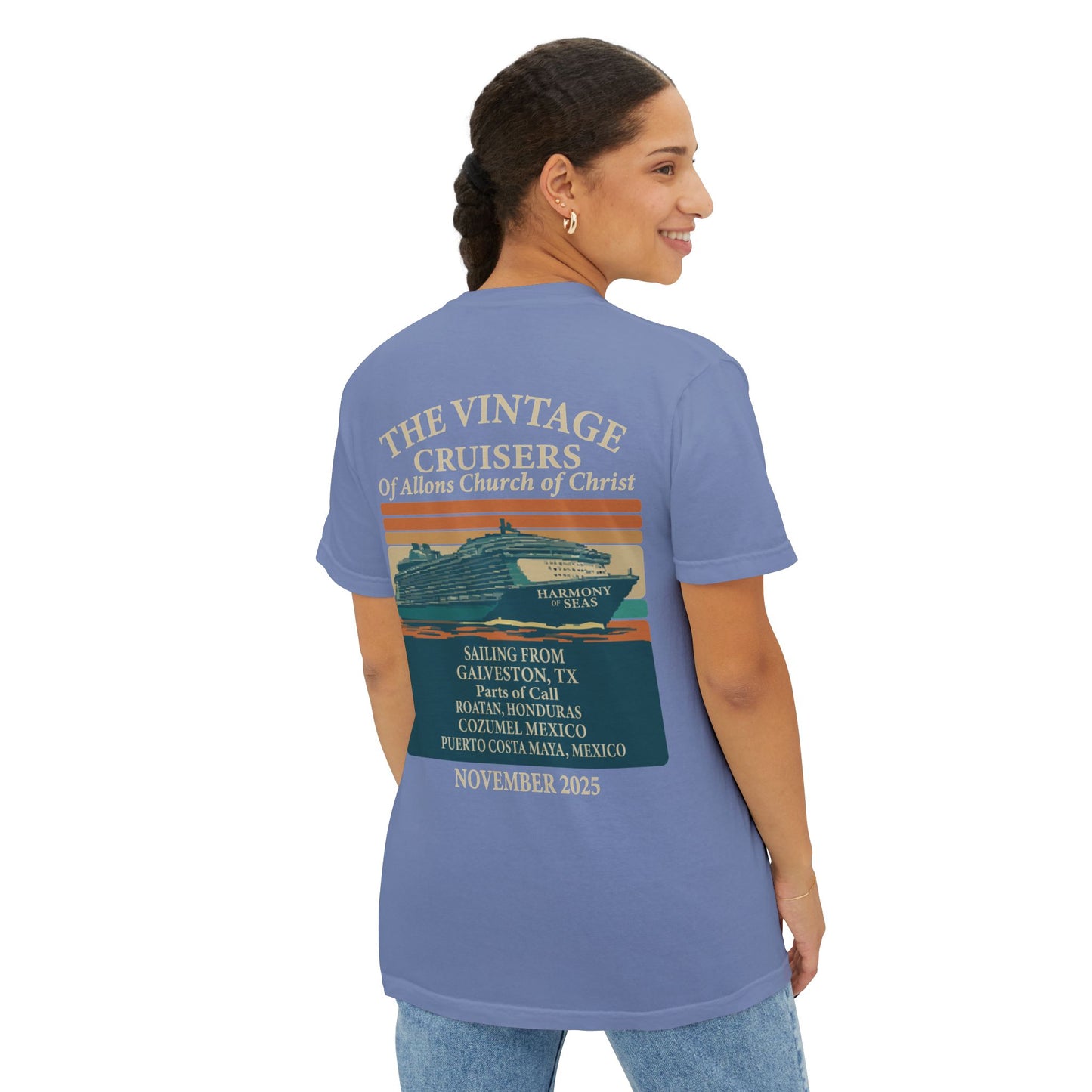 Vintage Allons church of Christ Cruise Pocket T-Shirt