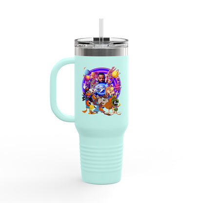 Colorful Insulated Travel Mug, 40oz - Fun for Road Trips, Tailgating, Hot Summer Days, Gift for Friends, Family, or Kids