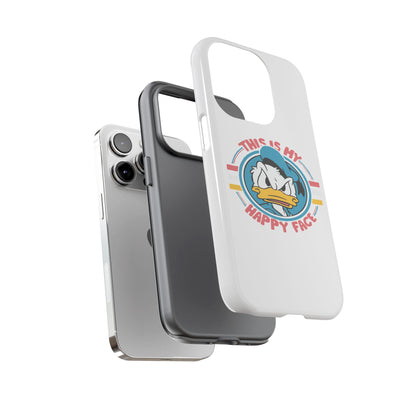 Tough Cases: This is My Happy Face Phone Case, Funny Phone Case, Donald Duck Case, Cute Phone Accessory, Gift for Disney Fans