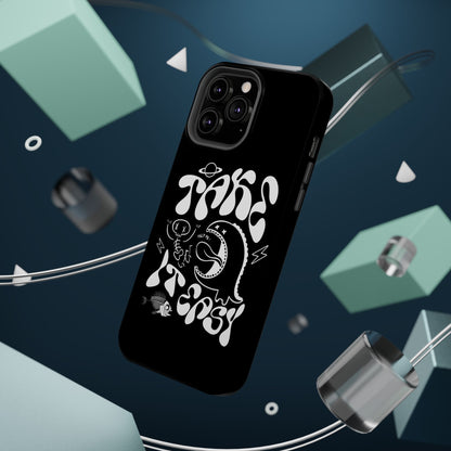 Magnetic Phone Case - Take It Easy Design, Cute Phone Cover, Gift for Him or Her, Trendy Accessories, Unique Tech Gifts