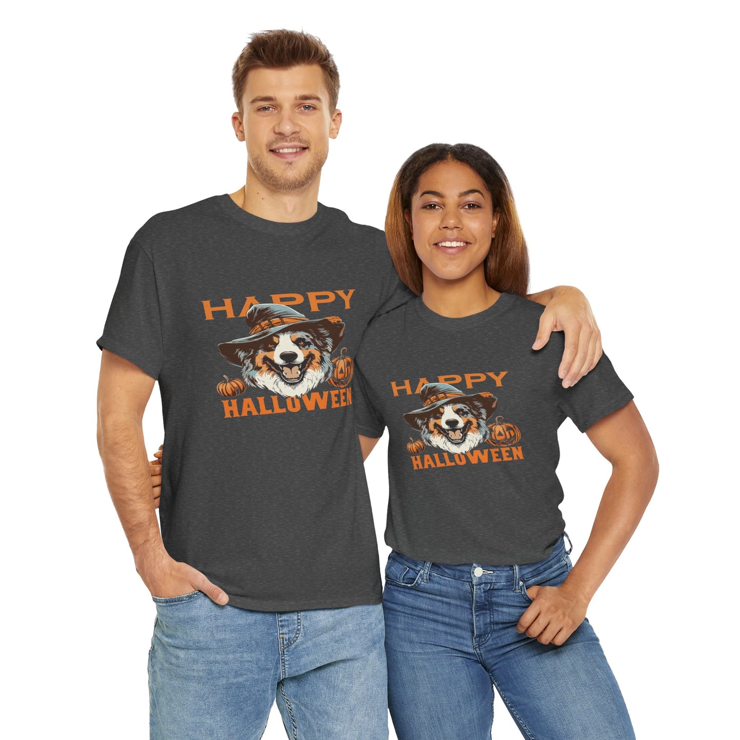 Halloween Dog Graphic Tee, Unisex T-Shirt, Spooky Pet Shirt, Fall Apparel, Trick or Treat Top
