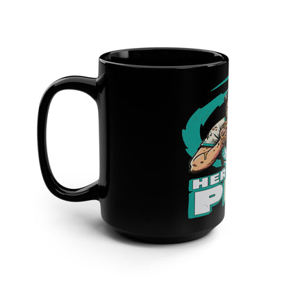 Here For Pie! 15oz Black Mug – Retro Sailor Eating Pie Coffee Cup
