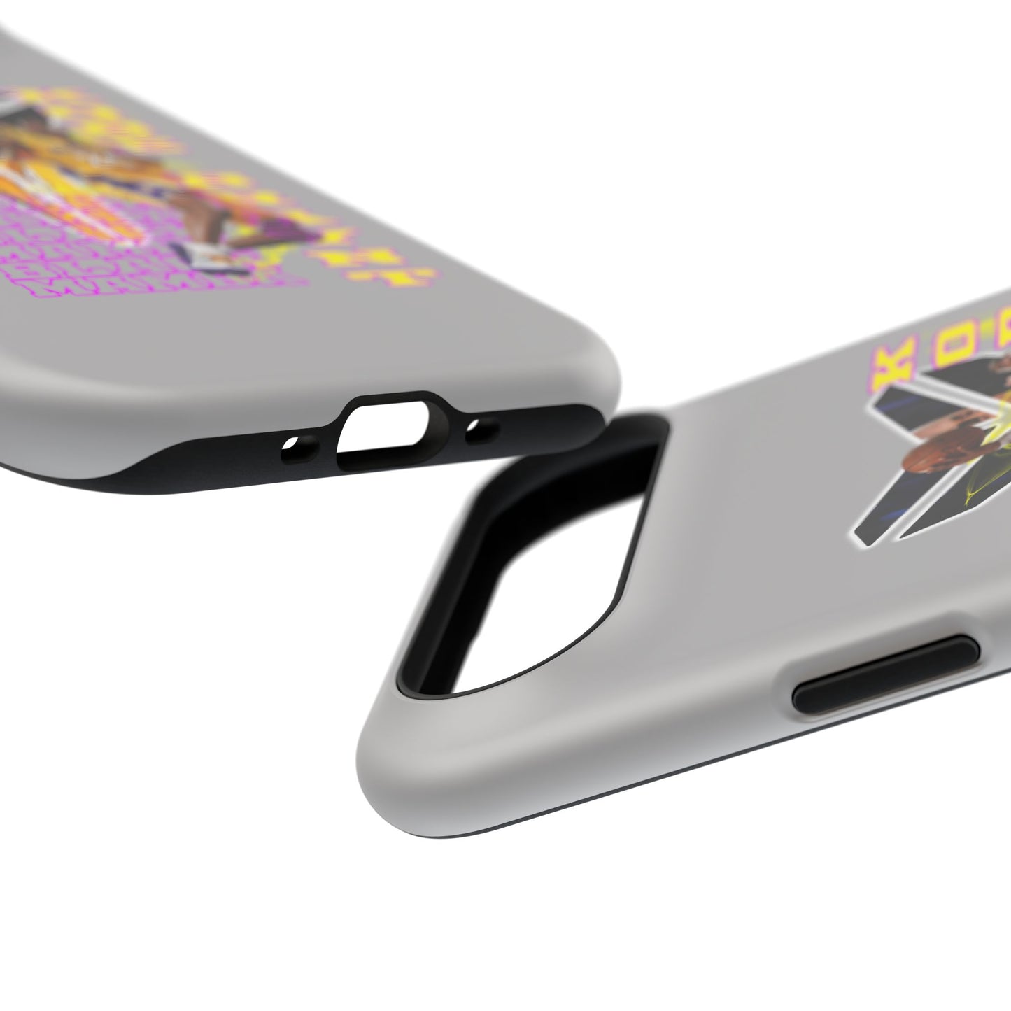Impact-Resistant Phone Case — Bold Retro Basketball Graphic
