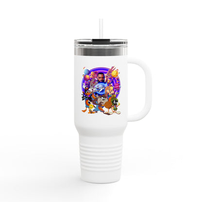 Colorful Insulated Travel Mug, 40oz - Fun for Road Trips, Tailgating, Hot Summer Days, Gift for Friends, Family, or Kids