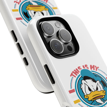 Tough Cases: This is My Happy Face Phone Case, Funny Phone Case, Donald Duck Case, Cute Phone Accessory, Gift for Disney Fans
