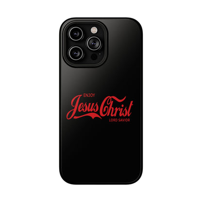Impact-Resistant Phone Case: Enjoy Jesus Christ Lord Savior, Christian Gift, Durable Protection, Faith-Based Accessory, Holiday Gift