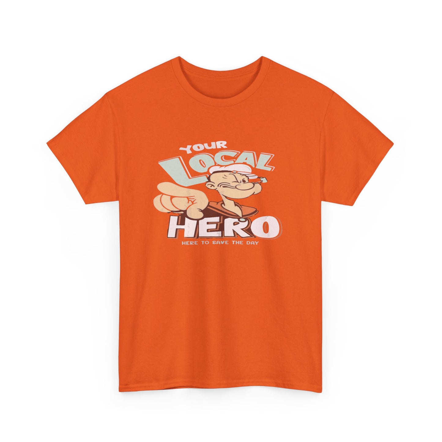 Local Hero Unisex Heavy Cotton Tee | Cool Graphic Tee for Everyday Wear, Gift for Friends, Casual Style, Birthday Gift, Gift for Heroes