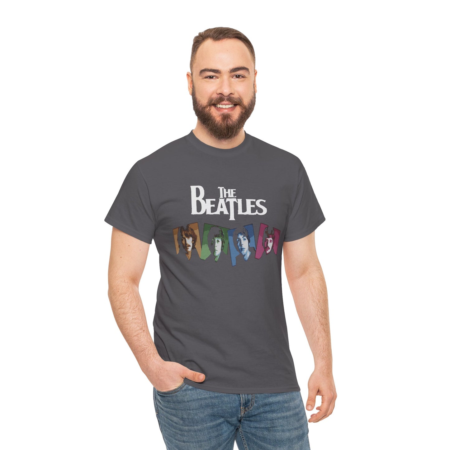 Retro Beatles Graphic Tee - Vintage Unisex Heavy Cotton T-Shirt, Music Lover Gift, 60s Inspired Fashion, Concert T-Shirt, Gift for Him/Her