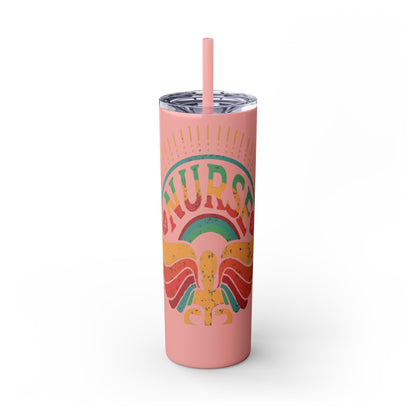 Nurse Skinny Tumbler, 20oz, Motivational Drinkware, Gift for Nurses, Summer Hydration, Nurse Appreciation Day