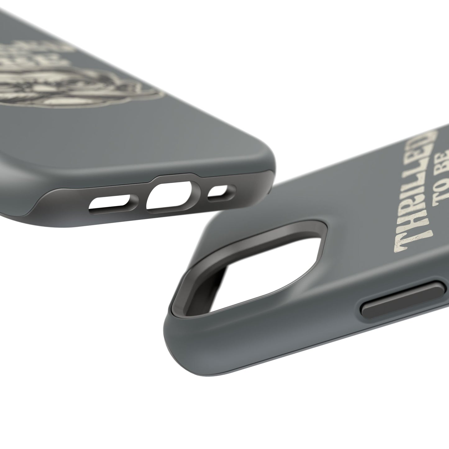 Phone Case — "Thrilled to Be Here" Vintage Mustache Man Impact Case
