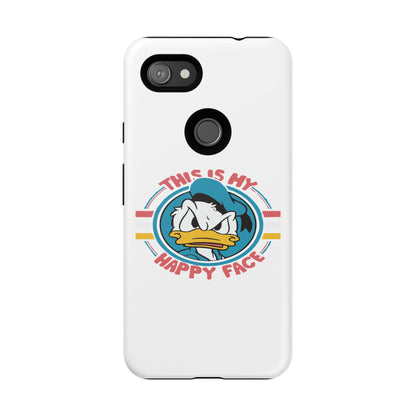 Tough Cases: This is My Happy Face Phone Case, Funny Phone Case, Donald Duck Case, Cute Phone Accessory, Gift for Disney Fans