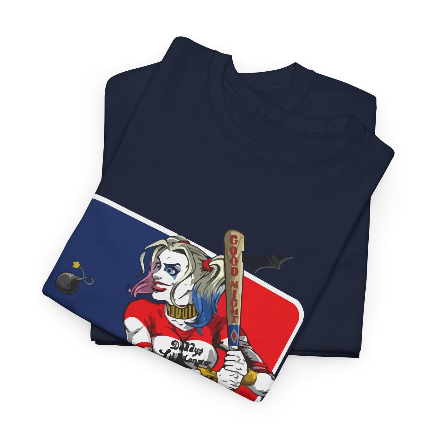 Unisex Baseball Graphic Tee - Harley Quinn DC Casual Wear for Sports Lovers
