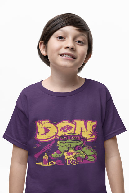 Kids Tee - Vintage Cartoon TMNT Don Fun