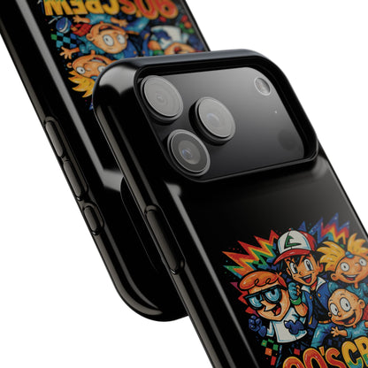 90s Crew Impact-Resistant Phone Case — Retro Cartoon Gamer Design