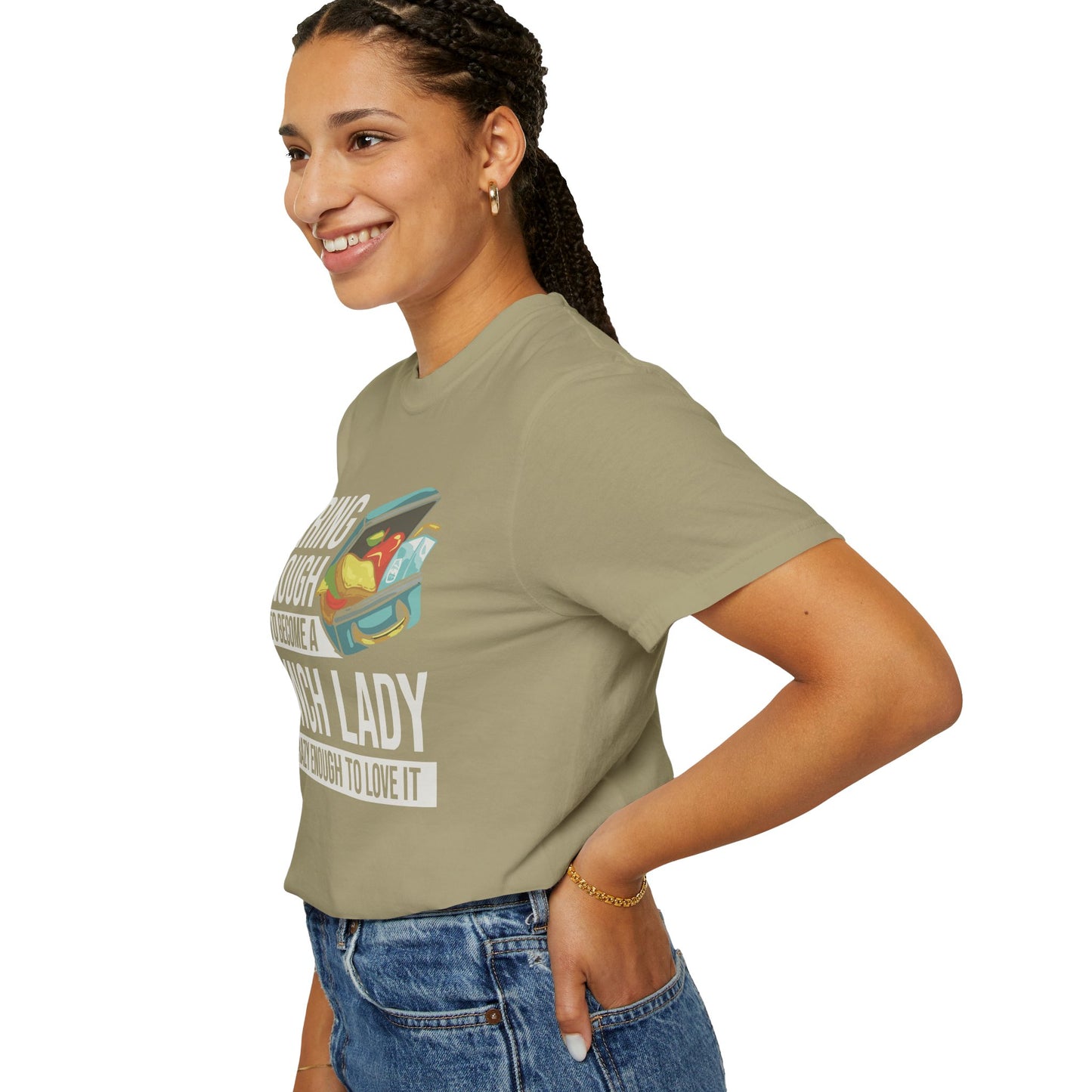 Lunch Lady Humor Unisex T-Shirt, Caring Enough to Become a Lunch Lady, Teacher Gift, Appreciation Gift, Funny T-Shirt, School Staff Tee
