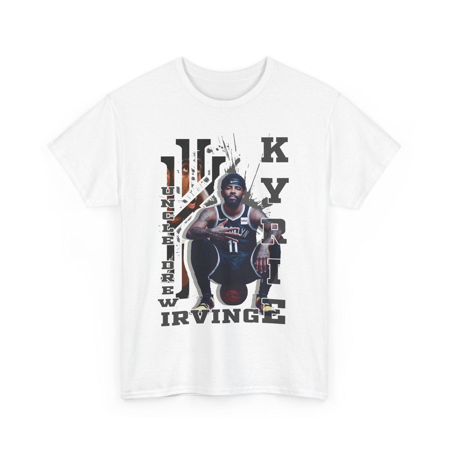 Kyrie Irving Unisex Heavy Cotton Tee, Basketball Fan Shirt, Sports Merchandise, Gift for Athletes, Streetwear Style