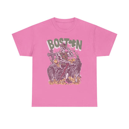 Boston Graphic Tee, Unisex Heavy Cotton T-Shirt, Vintage Boston Shirt, Irish Pride Apparel, St. Patrick's Day Gift, Casual Wear