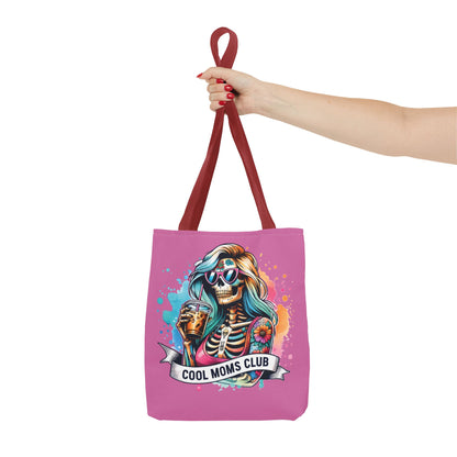 Cool Moms Club Tote Bag, Fun Tote, Sisterhood Gift, Beach Bag, Halloween Accessory, Colorful Shoulder Bag