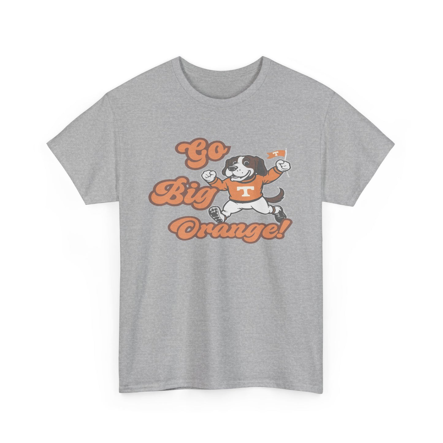 Go Big Orange Unisex Heavy Cotton Tee, Sports Fan Shirt, Casual Wear, College Game Day Top, Gift for Sports Enthusiasts