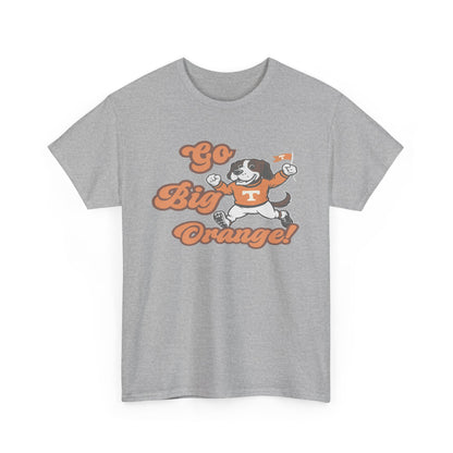 Go Big Orange Unisex Heavy Cotton Tee, Sports Fan Shirt, Casual Wear, College Game Day Top, Gift for Sports Enthusiasts