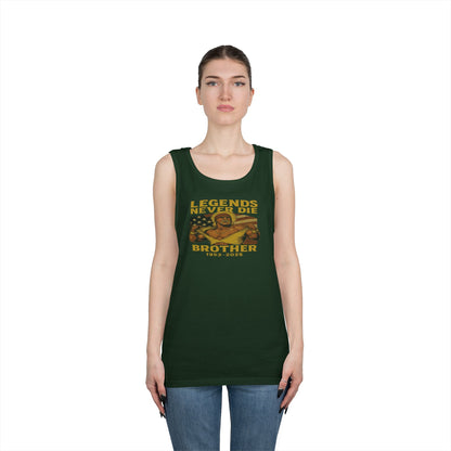 Unisex Heavy Cotton Tank Top | Legends Never Die Brother, Memorial Gift, Casual Wear, Summer Outfit, Unique Tribute