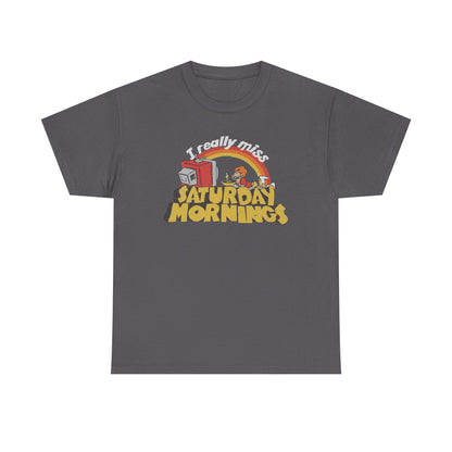 Retro Saturday Mornings Tee, Vintage Cartoon Shirt, Unisex Cotton Tee, Cozy Weekend Vibe, Perfect Gift for Nostalgia Lovers