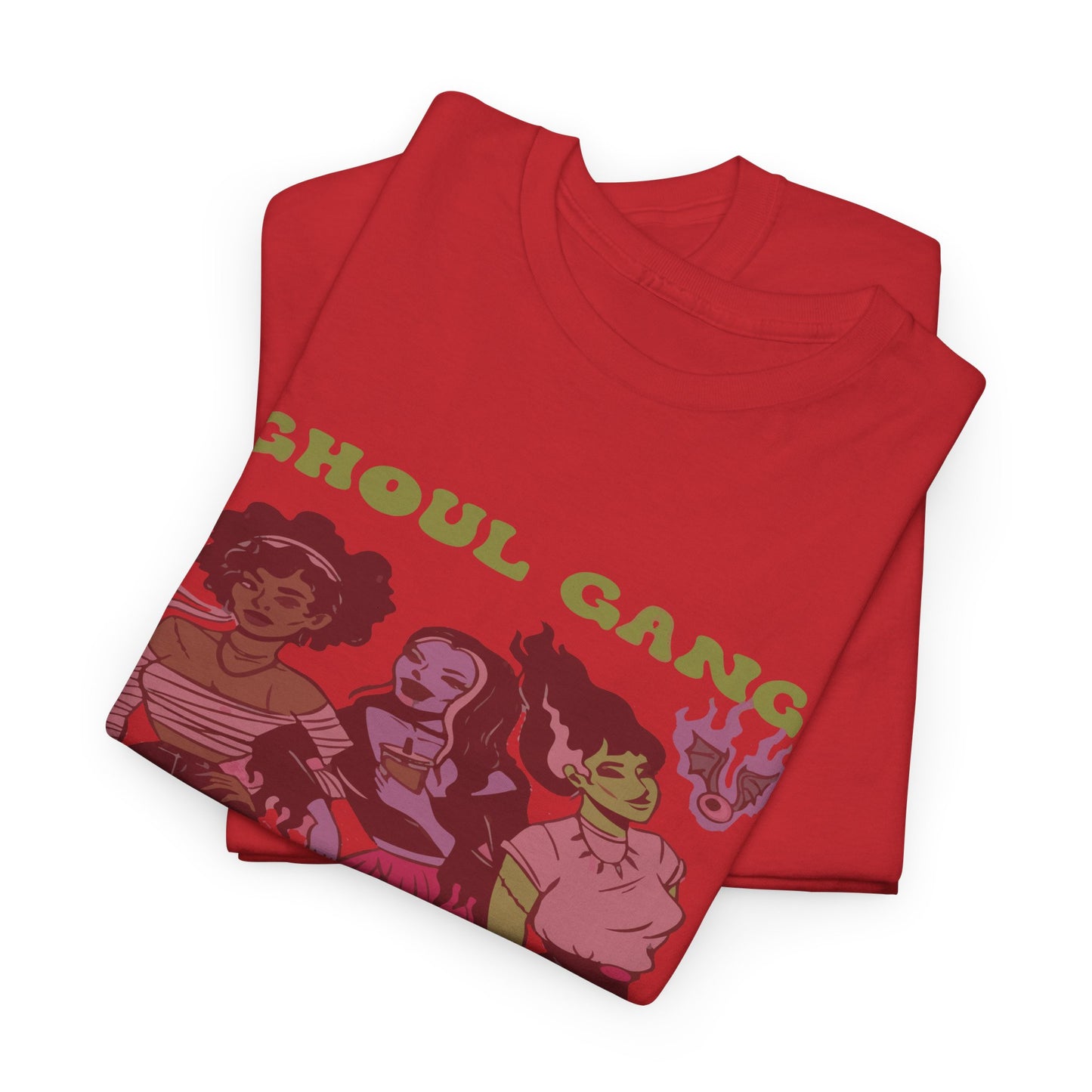 Ghoul Gang Unisex Heavy Cotton Tee | Halloween T-Shirt, Spooky Apparel, Gothic Fashion, Funny Gift, Group Costume