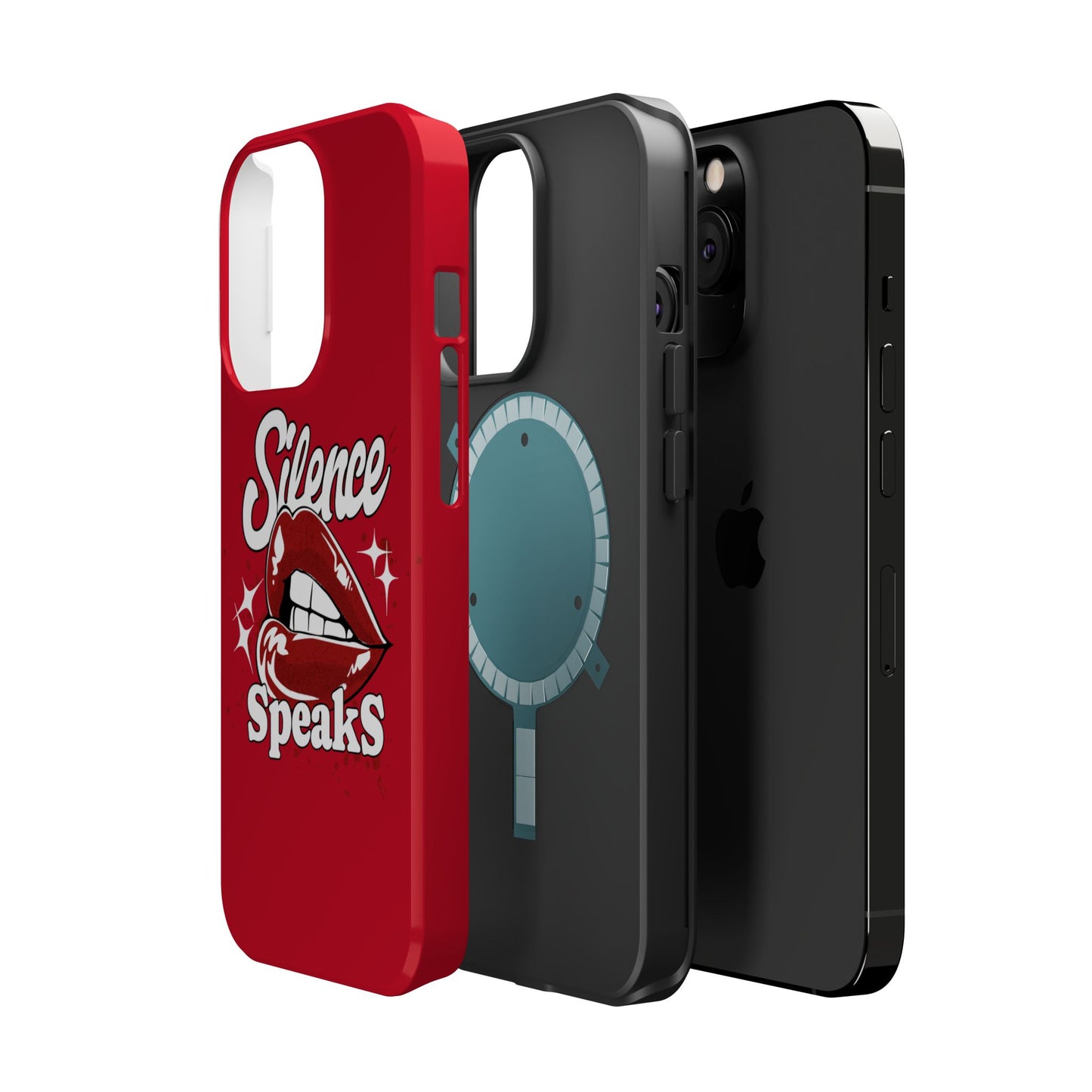Bold Expression Magnetic Tough Cases, Phone Cover, Gift for Her, Pop Art, Trendy Accessory, Silence Speaks Design
