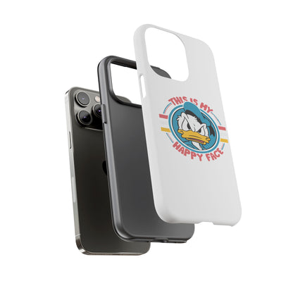 Tough Cases: This is My Happy Face Phone Case, Funny Phone Case, Donald Duck Case, Cute Phone Accessory, Gift for Disney Fans