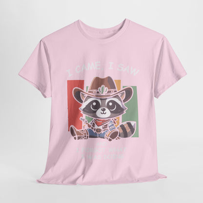Fun Raccoon Graphic Tee, Cute Funny Animal T-Shirt, Unique Gift, Unisex Cotton Tee, Casual Wear, Birthday Gift, Humor Shirt