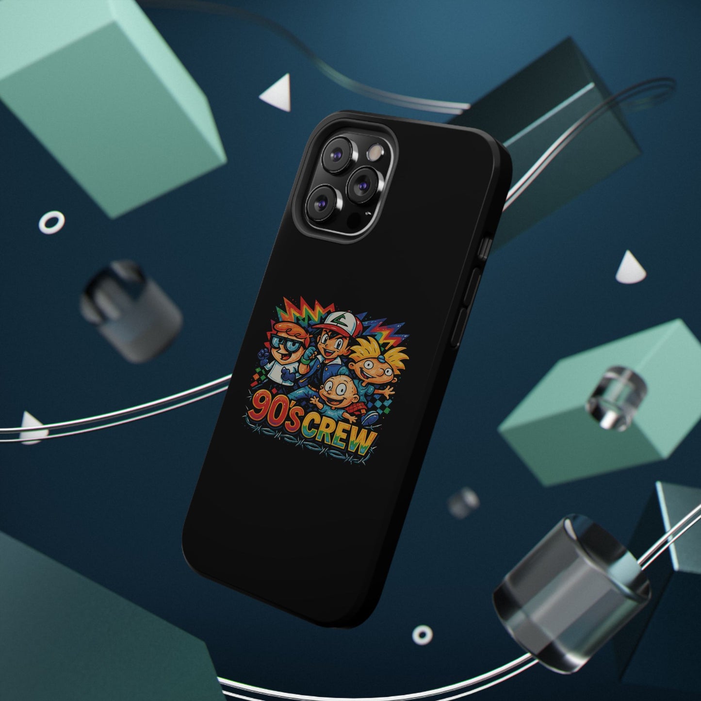 90s Crew Impact-Resistant Phone Case — Retro Cartoon Gamer Design
