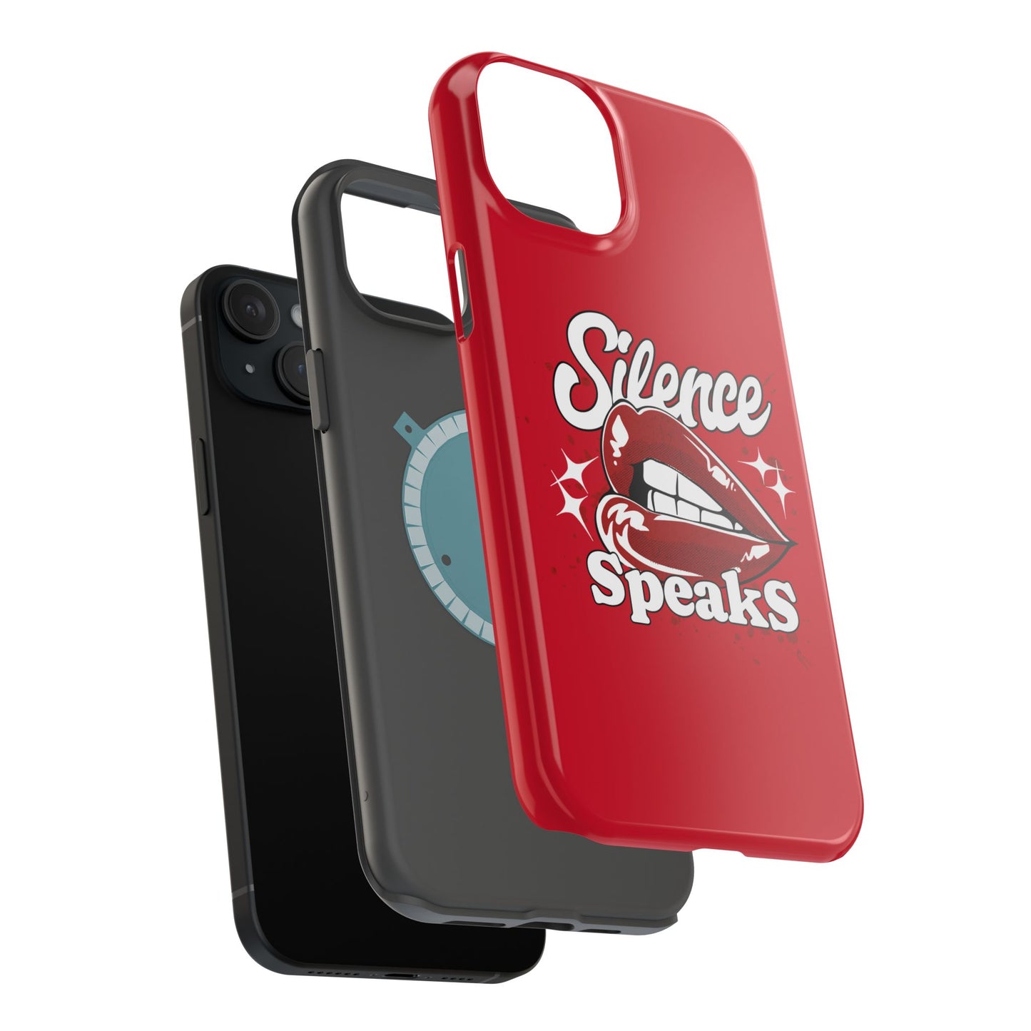 Bold Expression Magnetic Tough Cases, Phone Cover, Gift for Her, Pop Art, Trendy Accessory, Silence Speaks Design