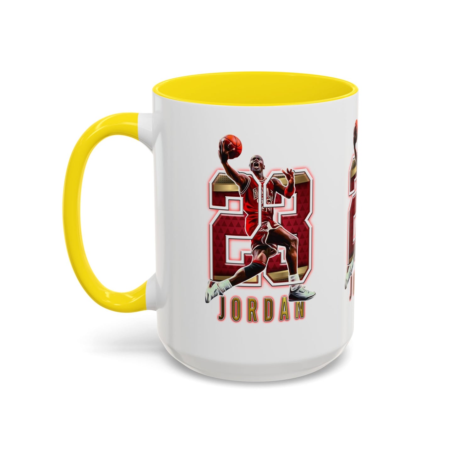 Michael Jordan Accent Coffee Mug - 11oz & 15oz - Perfect Gift for Sports Fans, Collectors, Basketball Lovers, Unique Gift Idea