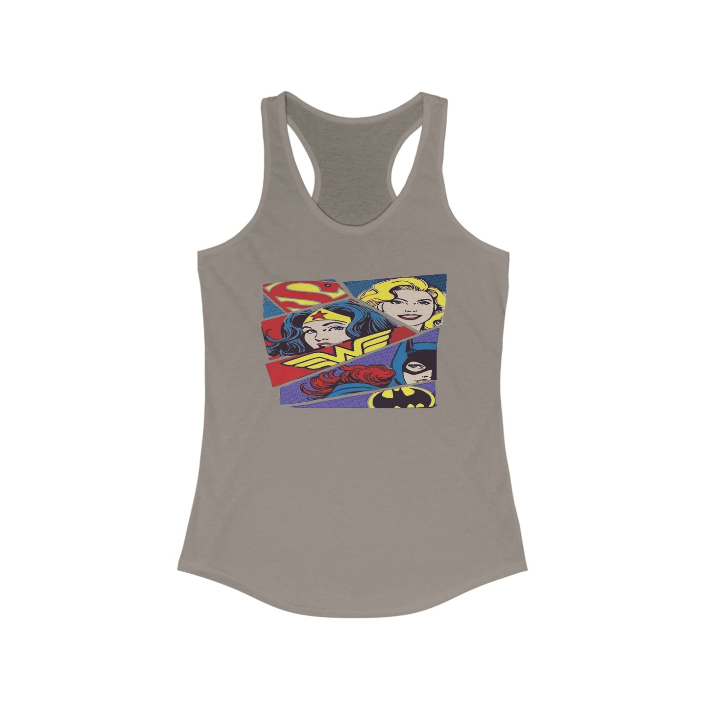 Superhero Women&#039;s Racerback Tank - Empowering Graphic Tee for Strength Enthusiasts