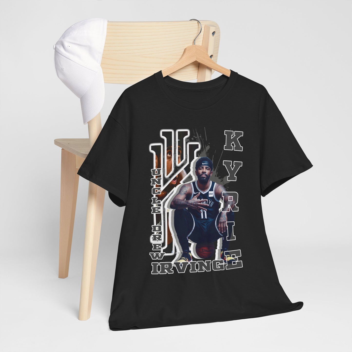 Kyrie Irving Unisex Heavy Cotton Tee, Basketball Fan Shirt, Sports Merchandise, Gift for Athletes, Streetwear Style