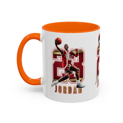 Michael Jordan Accent Coffee Mug - 11oz & 15oz - Perfect Gift for Sports Fans, Collectors, Basketball Lovers, Unique Gift Idea