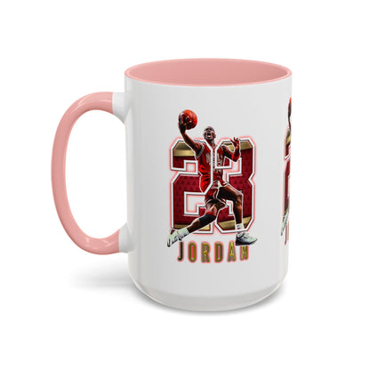 Michael Jordan Accent Coffee Mug - 11oz & 15oz - Perfect Gift for Sports Fans, Collectors, Basketball Lovers, Unique Gift Idea