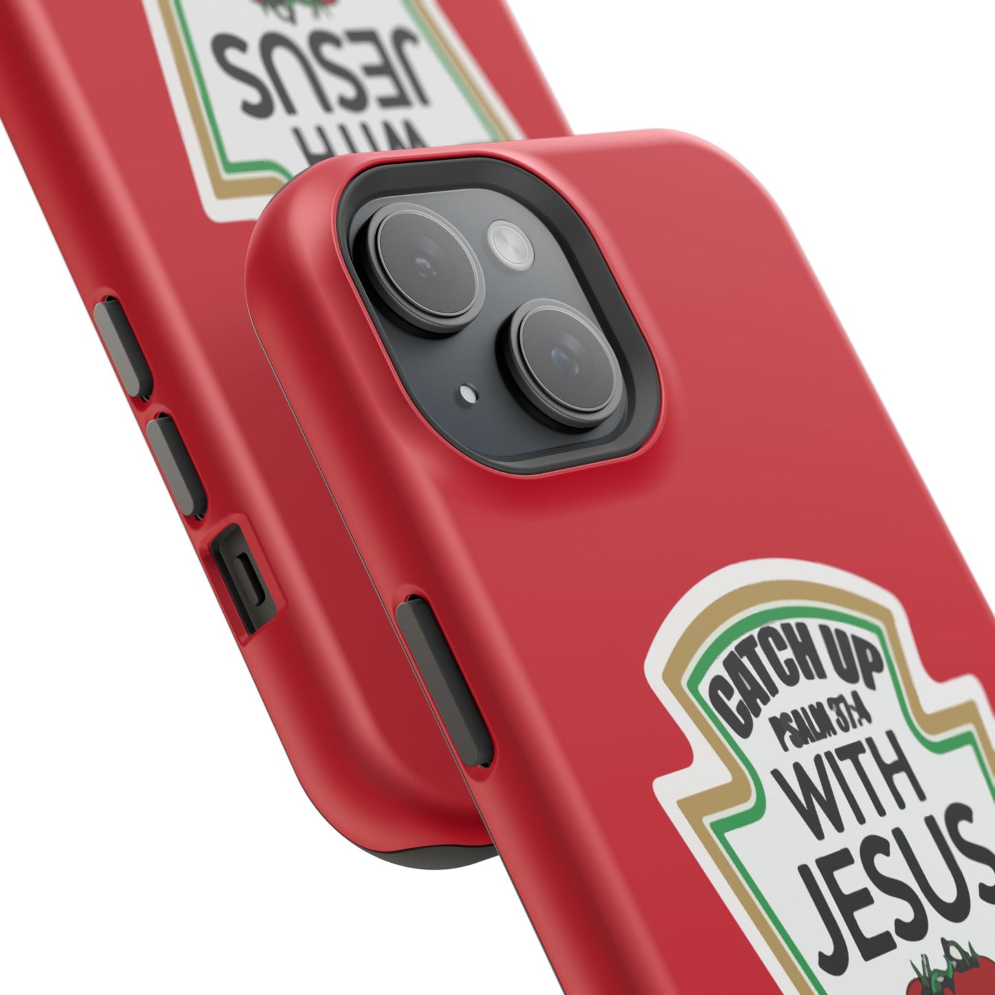 Fun Christian Phone Case, Catch Up with Jesus, Impact-Resistant, Faith-Based Gift, Religious Accessories, Bible Verses