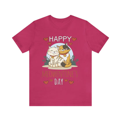 Happy Meowentine's Jersey Short Sleeve Tee