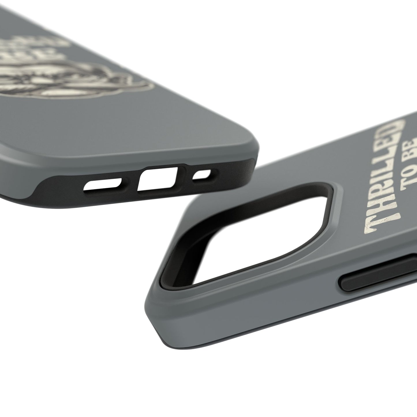 Phone Case — "Thrilled to Be Here" Vintage Mustache Man Impact Case