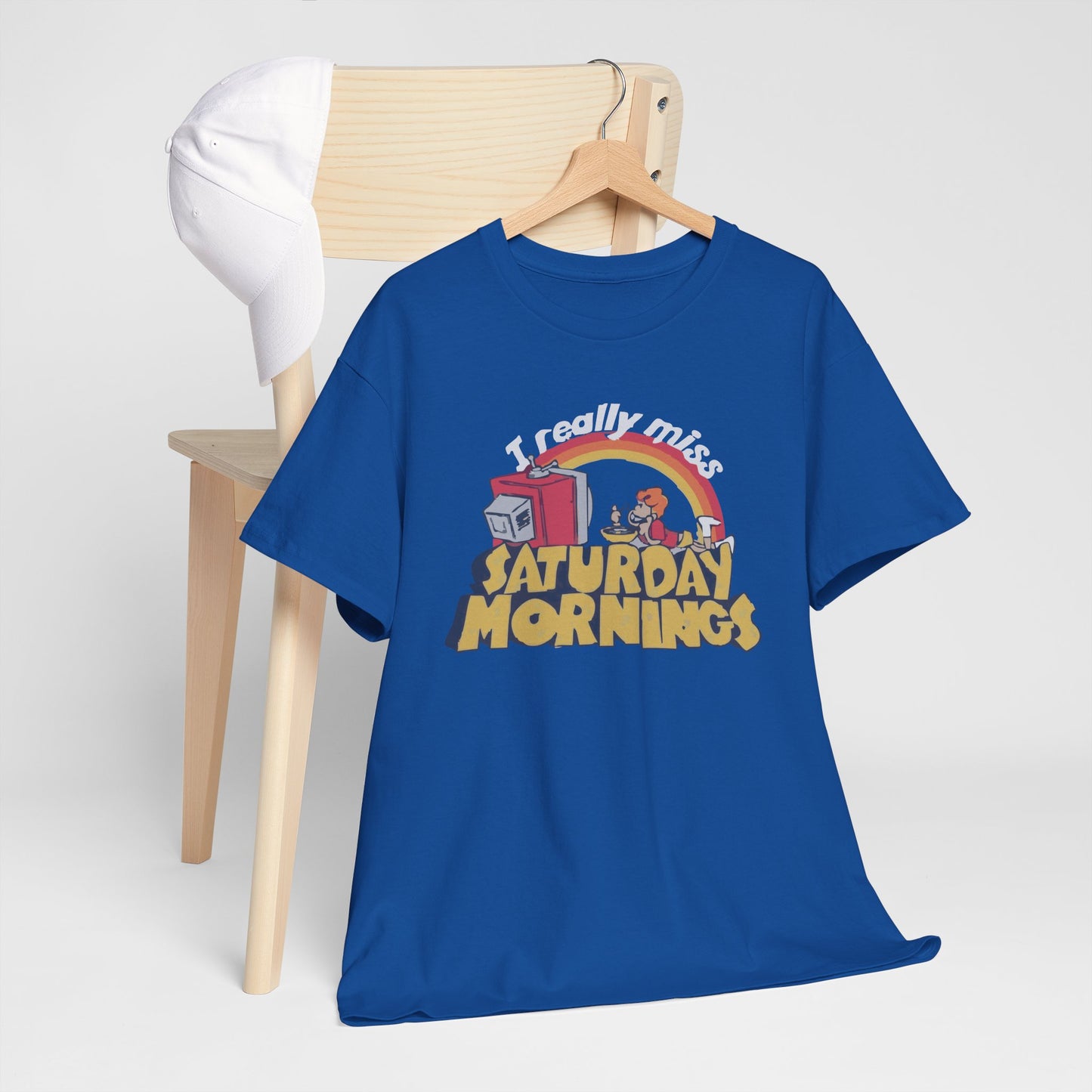 Retro Saturday Mornings Tee, Vintage Cartoon Shirt, Unisex Cotton Tee, Cozy Weekend Vibe, Perfect Gift for Nostalgia Lovers