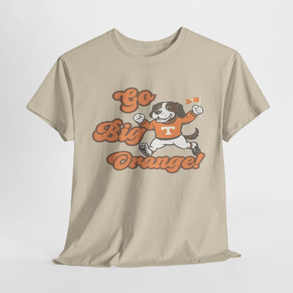 Go Big Orange Unisex Heavy Cotton Tee, Sports Fan Shirt, Casual Wear, College Game Day Top, Gift for Sports Enthusiasts