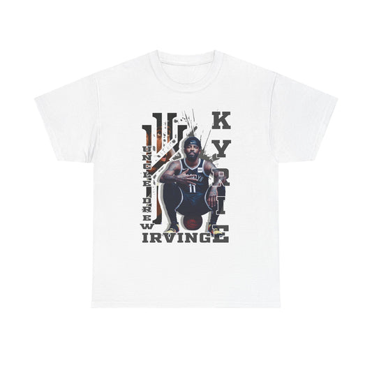 Kyrie Irving Unisex Heavy Cotton Tee, Basketball Fan Shirt, Sports Merchandise, Gift for Athletes, Streetwear Style