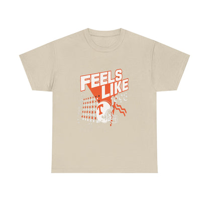 Unisex Heavy Cotton Tee - 'Feels Like' Retro Football Tee, Casual Style, Game Day Shirt, Gift for Sports Fans, Outdoor Activities