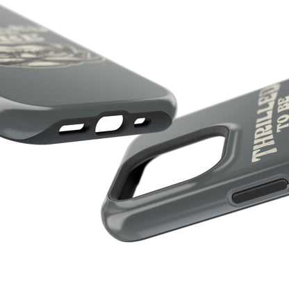 Phone Case — "Thrilled to Be Here" Vintage Mustache Man Impact Case