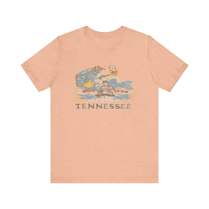 Tennessee Vintage Graphic Tee, Unisex Jersey Short Sleeve T-Shirt, Souvenir Shirt, Vacation Wear, Gift for Travelers, Retro Tee