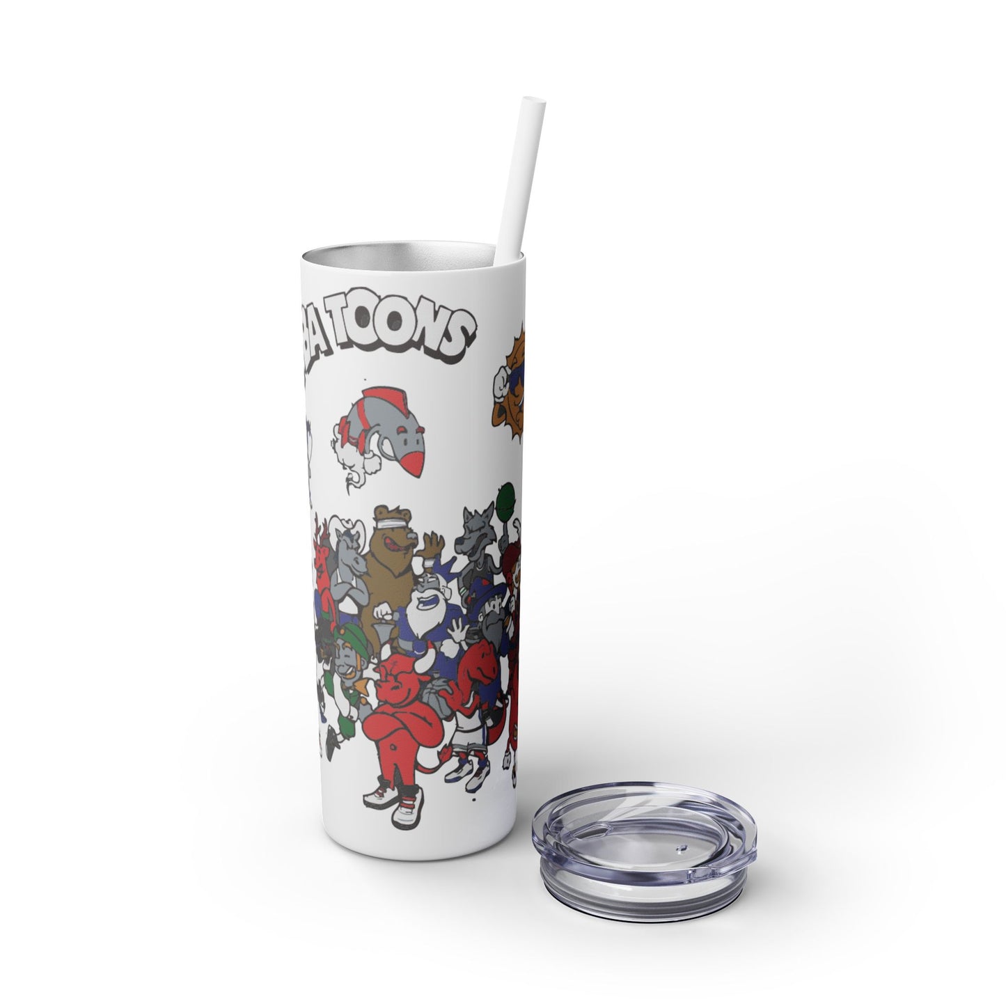 NBA Toons Skinny Tumbler with Straw, 20oz - Stylish Drinkware for Sports Fans, Gift for Birthdays, Holidays, Basketball Lovers, Fun [...]
