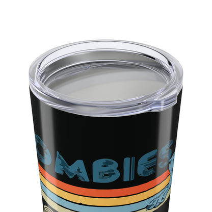 Retro Tumbler - Zombabies Hate My Pancakes | Fun Travel Mug, Gift for Gamers, Creative Home Decor, Halloween, Drinkware